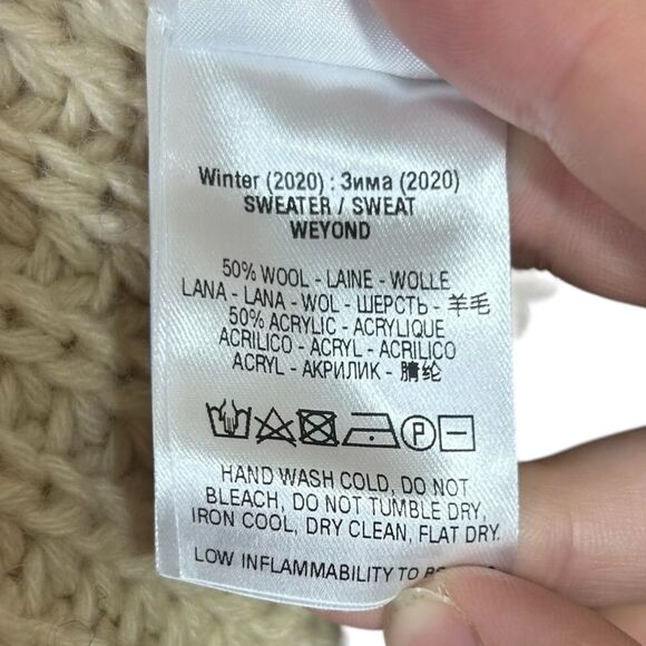 Essentiel Antwerp EAC Weyond Stripes Chunky Knit Rib Pullover Sweater Small US 4 - Picture 7 of 9